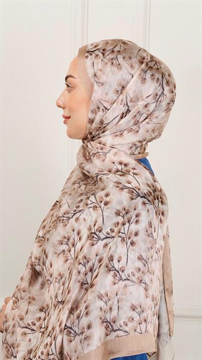 Locella İdol İpek Şal Camel-4