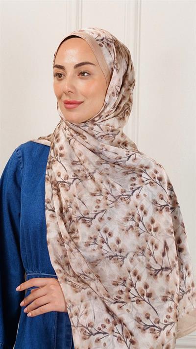 Locella İdol İpek Şal Camel-4