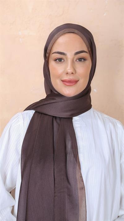 Locella İdol İpek Şal Çikolata Kahve-50