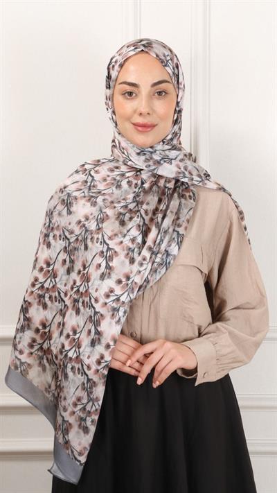 Locella İdol İpek Şal Gri-8