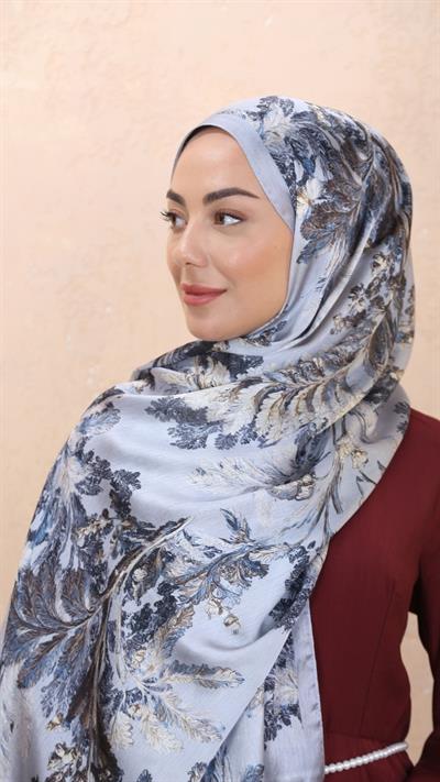 Locella İdol İpek Şal Gri-3