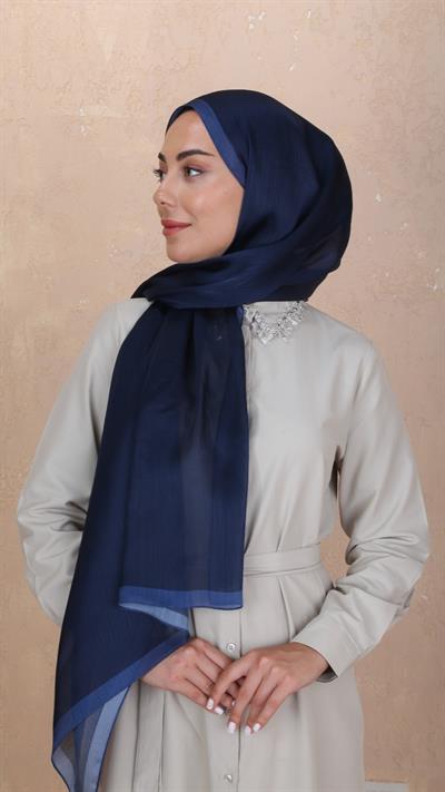 Locella İdol İpek Şal Lacivert-13