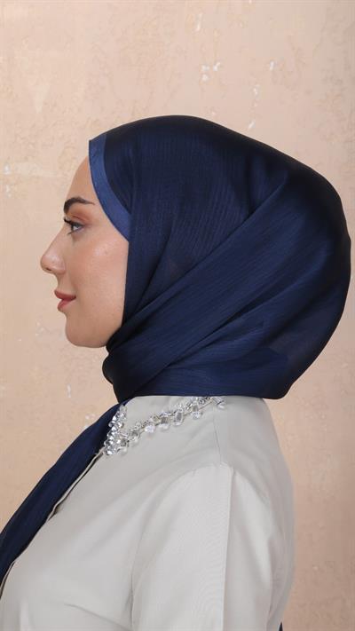 Locella İdol İpek Şal Lacivert-13