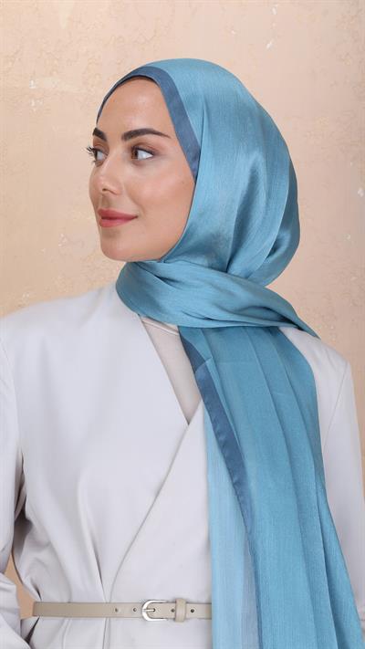 Locella İdol İpek Şal Mavi-15