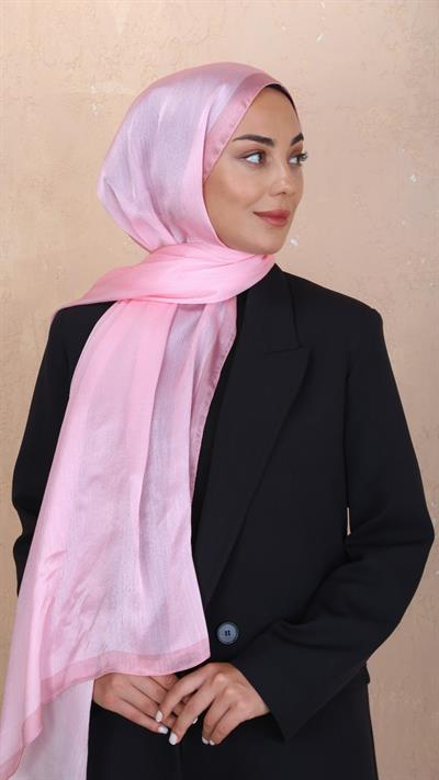 Locella İdol İpek Şal Pembe-12