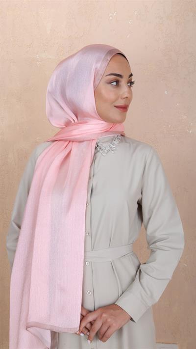 Locella İdol İpek Şal Şeker Pembe-26
