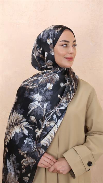 Locella İdol İpek Şal Siyah-6