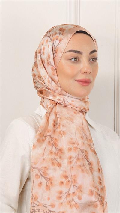 Locella İdol İpek Şal Somon-11
