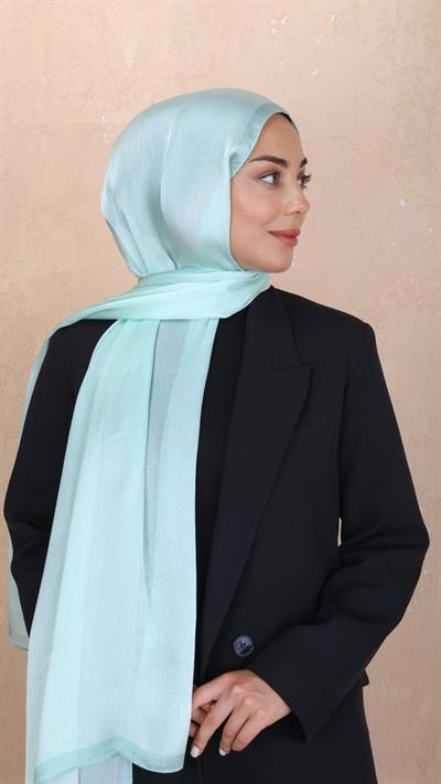 Locella İdol İpek Şal Su Yeşili-3