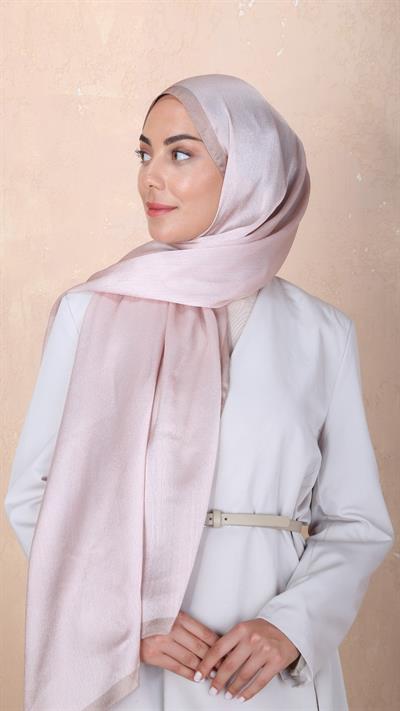 Locella İdol İpek Şal Toz Pembe-46