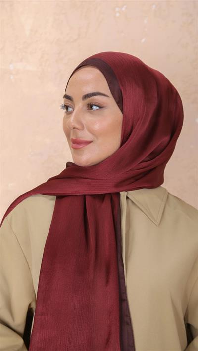 Locella İdol İpek Şal Vişne-48