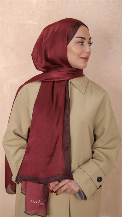 Locella İdol İpek Şal Vişne-48