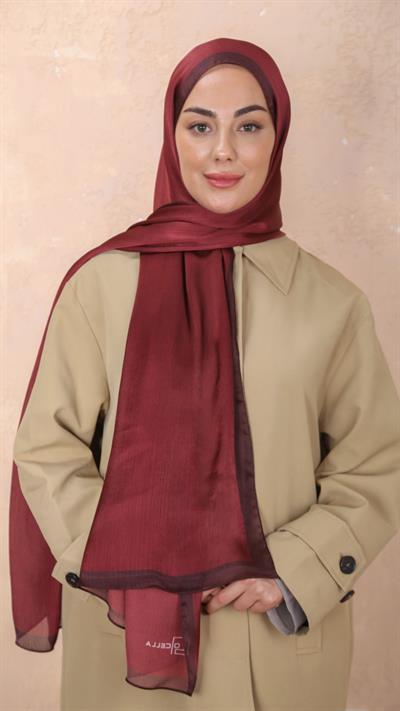 Locella İdol İpek Şal Vişne-48