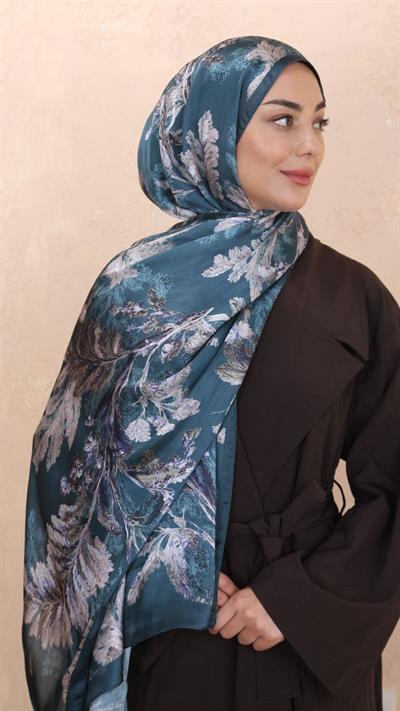 Locella İdol İpek Şal Zümrüt Yeşili-4