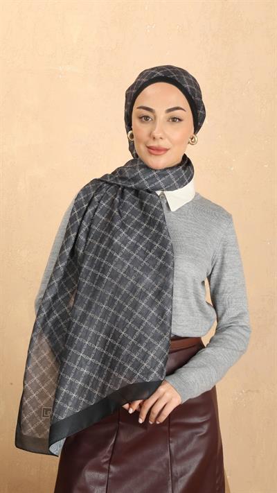 Locella Koza Pamuk Şal Antrasit