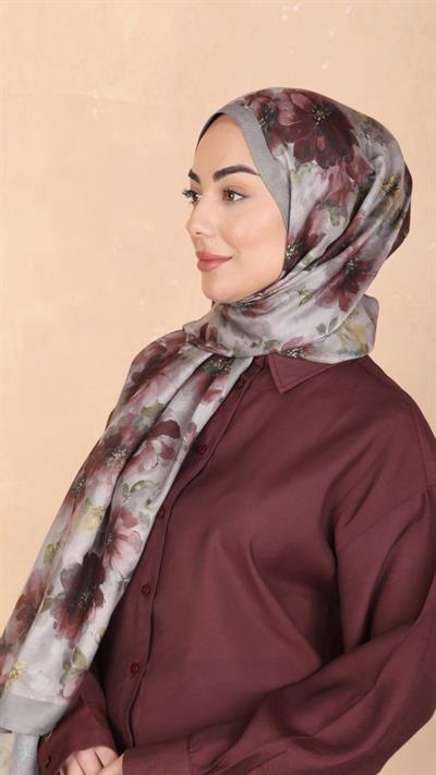 Locella Koza Pamuk Şal Açık Vizon