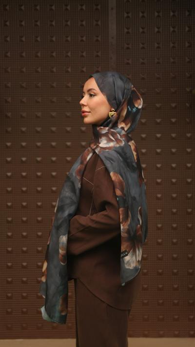 Locella Koza Pamuk Şal Antrasit