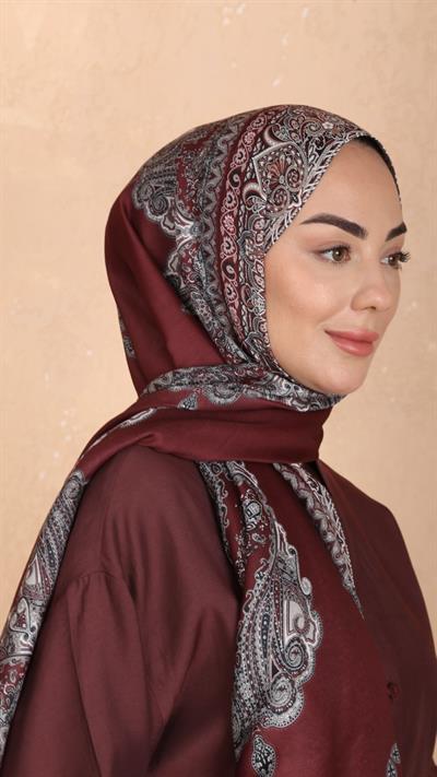 Locella Koza Pamuk Şal Bordo