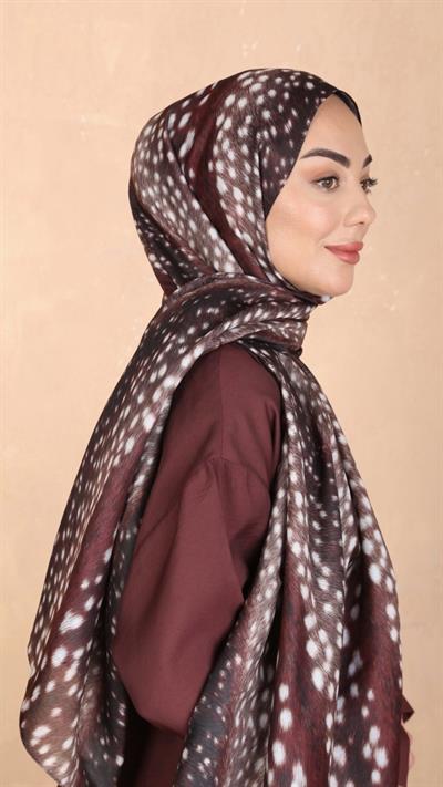 Locella Koza Pamuk Şal Bordo