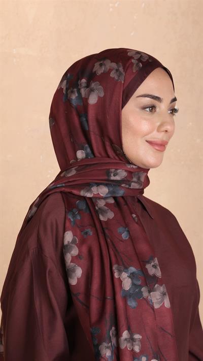 Locella Koza Pamuk Şal Bordo