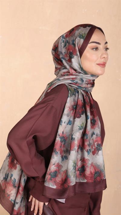 Locella Koza Pamuk Şal Bordo