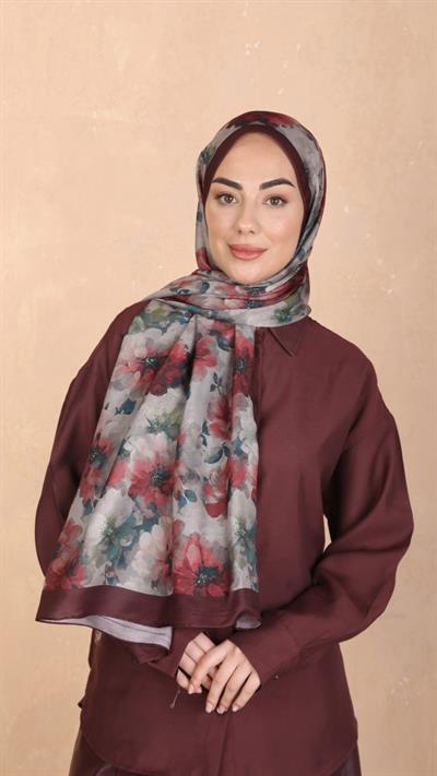 Locella Koza Pamuk Şal Bordo