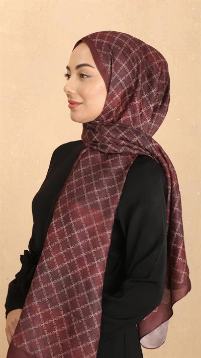 Locella Koza Pamuk Şal Bordo