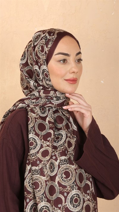 Locella Koza Pamuk Şal Bordo