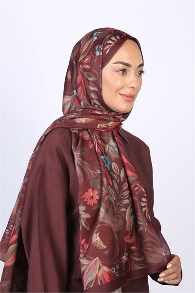 Locella Koza Pamuk Şal Bordo