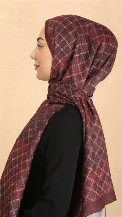 Locella Koza Pamuk Şal Bordo