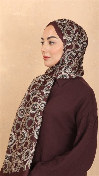 Locella Koza Pamuk Şal Bordo