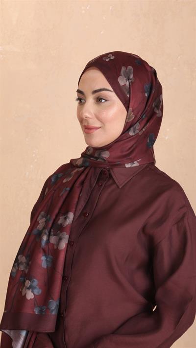 Locella Koza Pamuk Şal Bordo