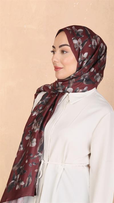Locella Koza Pamuk Şal Bordo