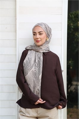 Locella Koza Pamuk Şal Bej