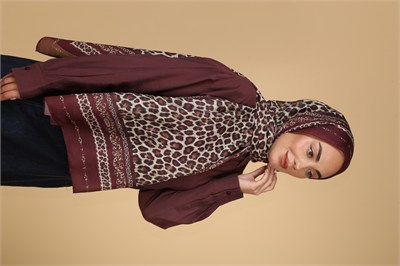 Locella Koza Pamuk Şal Bordo