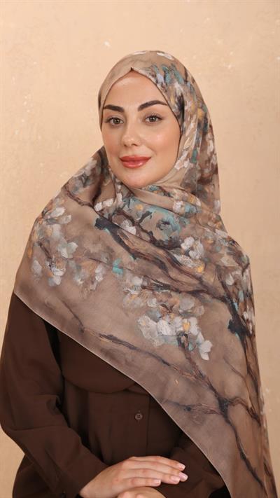 Locella Koza Pamuk Şal-Camel-11