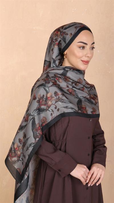 Locella Koza Pamuk Şal Füme