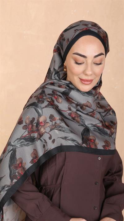 Locella Koza Pamuk Şal Füme