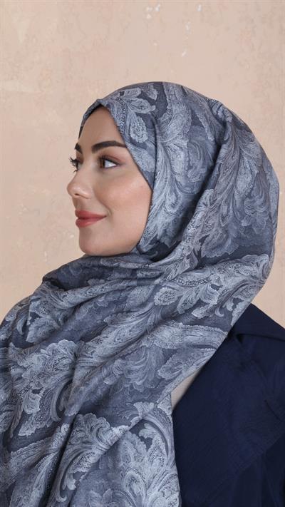 Locella Koza Pamuk Şal-Gri-3