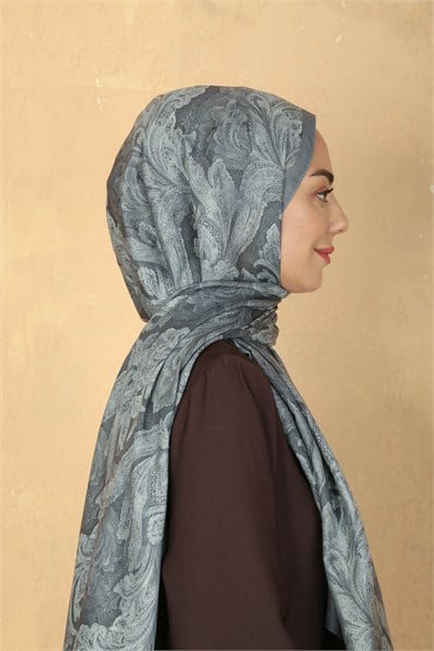 Locella Koza Pamuk Şal Gri