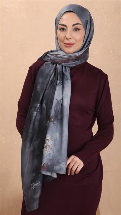 Locella Koza Pamuk Şal Gri