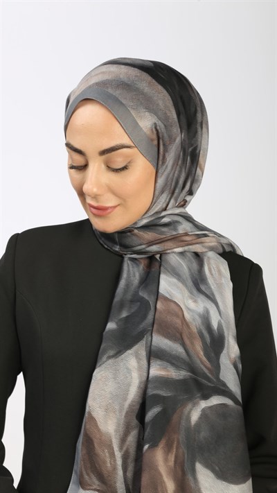 Locella Koza Pamuk Şal Gri