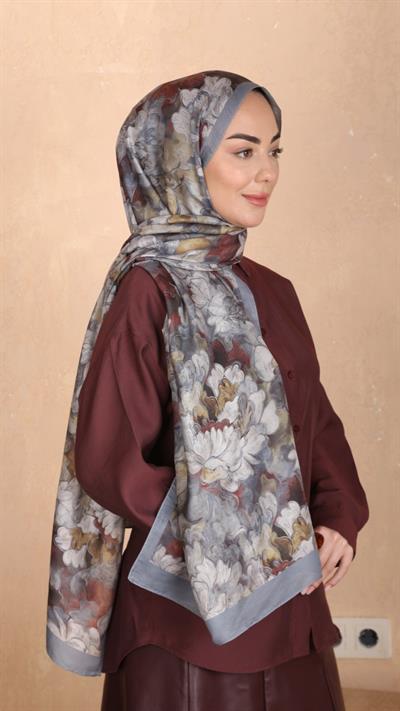 Locella Koza Pamuk Şal Gri