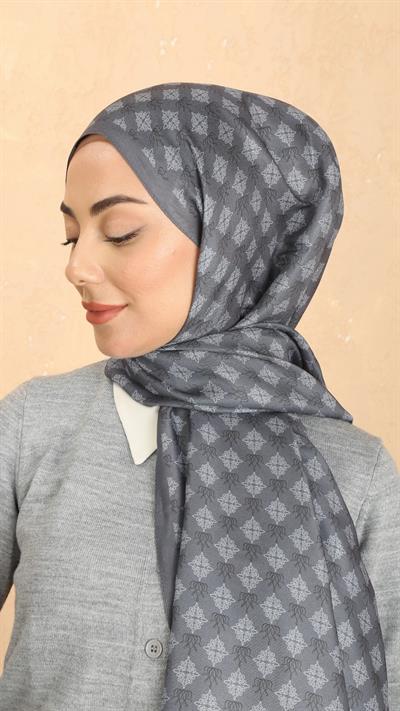 Locella Koza Pamuk Şal Gri