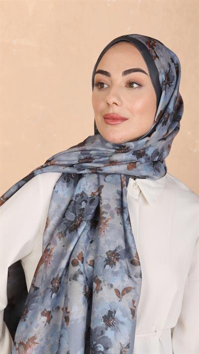 Locella Koza Pamuk Şal Gri