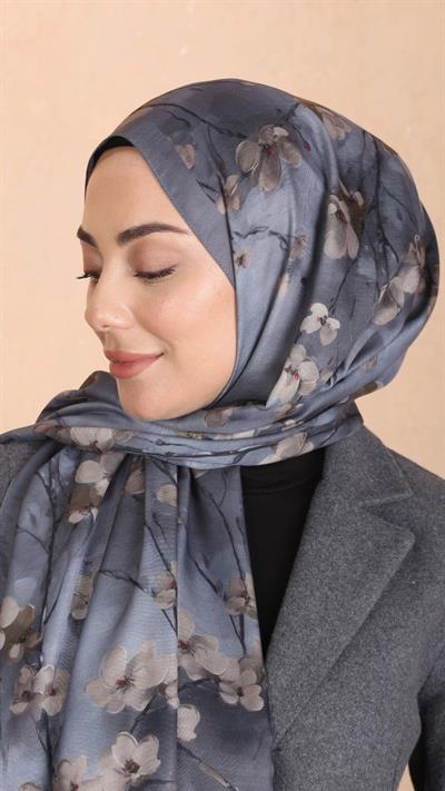 Locella Koza Pamuk Şal Gri