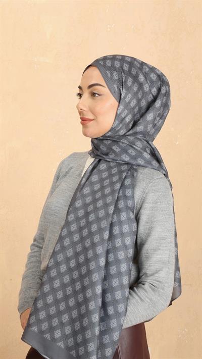 Locella Koza Pamuk Şal Gri