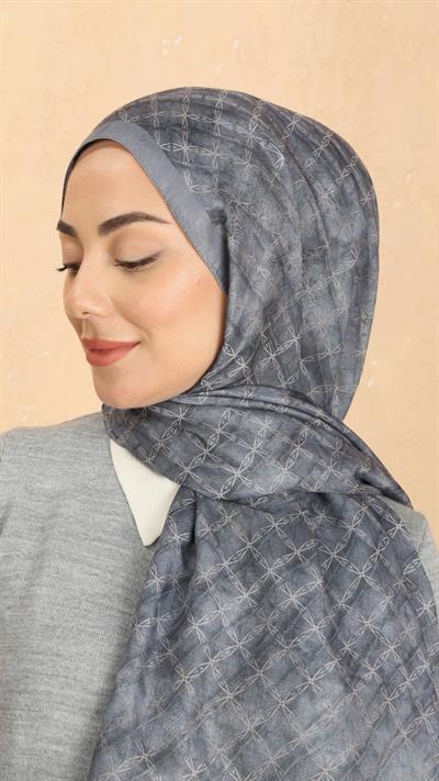 Locella Koza Pamuk Şal Gri