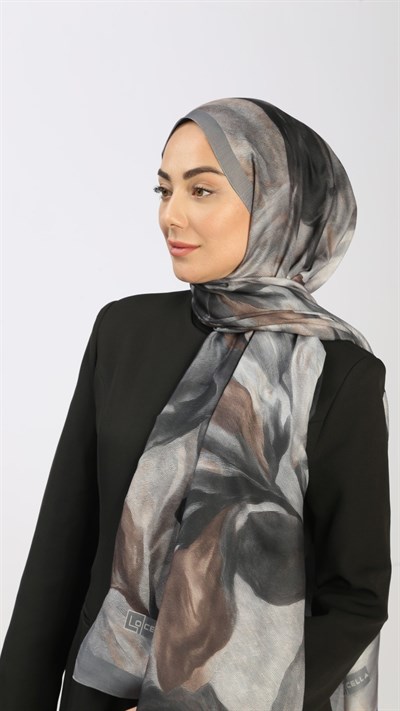 Locella Koza Pamuk Şal Gri