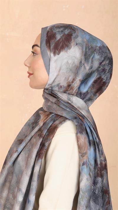 Locella Koza Pamuk Şal Gri